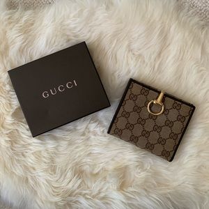 Gucci GG Monogram Horsebit Compact Wallet